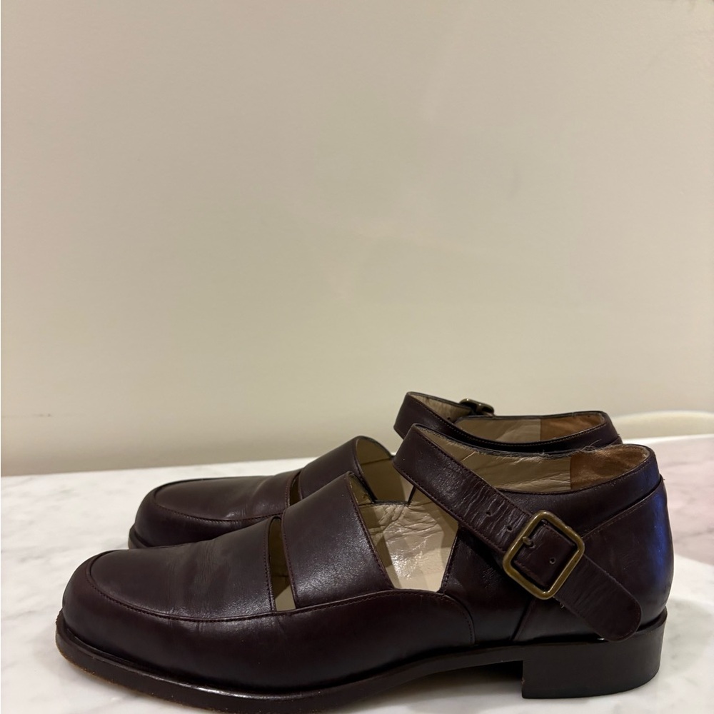 Vintage Giorgio Armani Dark Brown Leather Loafers - Picture 6 of 7